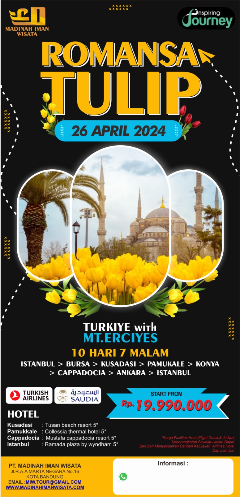 Wisata Religi Tulip Turkey 2024 by Madinah Iman Wisata