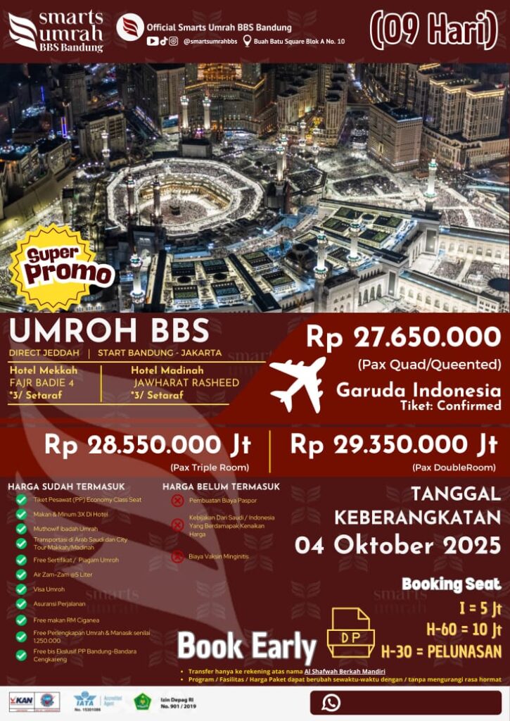 Super Promo Umroh BBS 4 Oktober 2025