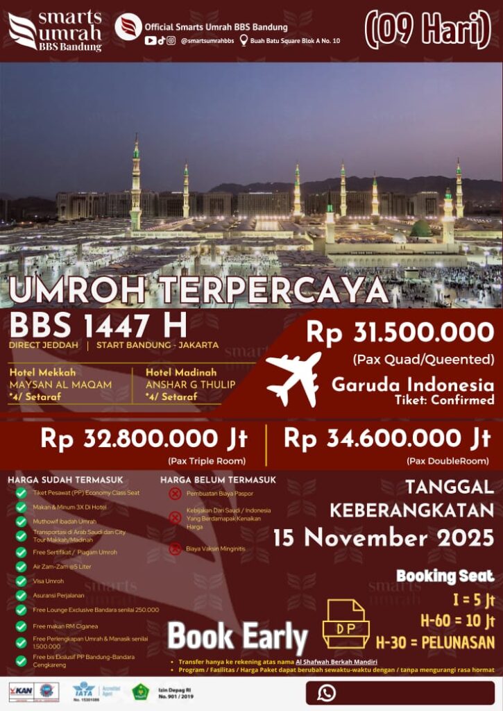 Umroh Terpercaya Smarts BBS Bandung 15 November 2025