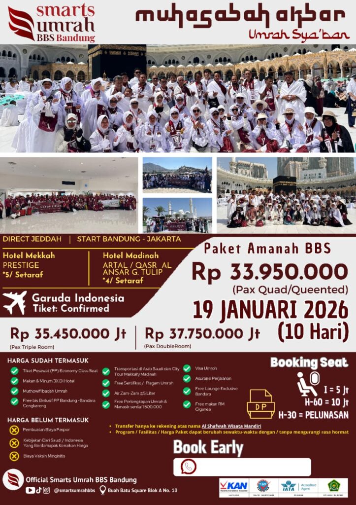 Muhasabah Akbar Umroh Sya'ban 19 Januari 2026 bersama Smarts Umroh BBS