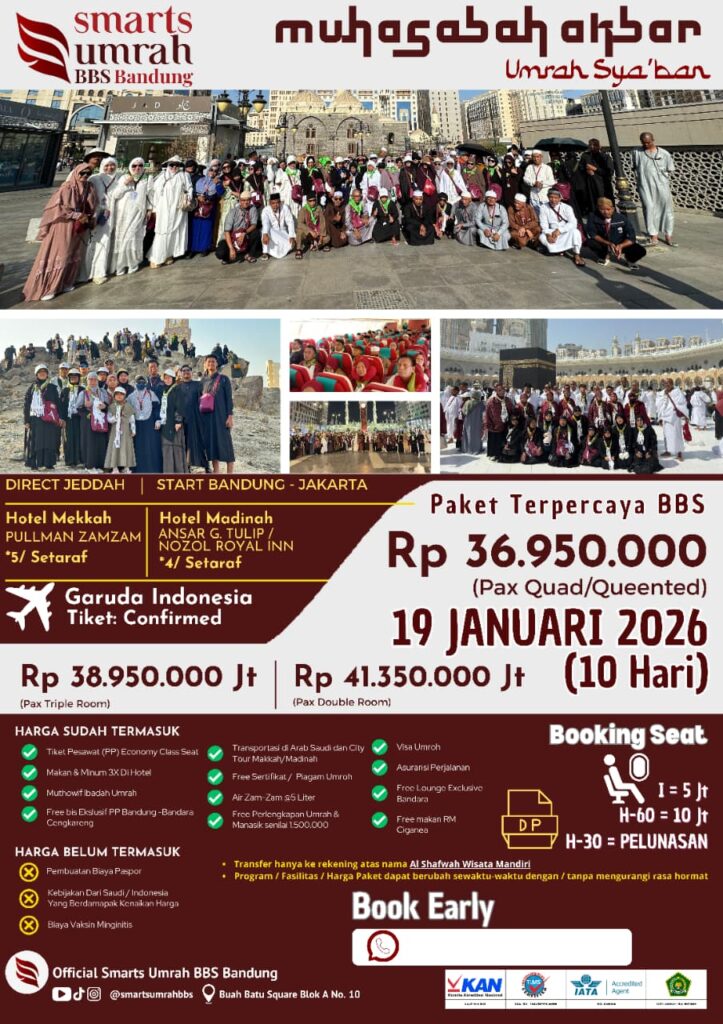 Muhasabah Akbar Umroh Sya'ban 19 Januari 2026 10 Hari Bersama Smarts Umroh BBS